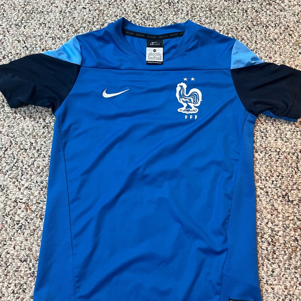 FRANCE national team soccer jersey - Nike Blue Soccer Jersey GIROUD #9